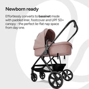 Mompush Wiz Pro 2-in-1 Baby Stroller with Bassinet Mode, Full-Size All-Terrain Premium Stroller from Newborn to Toddler, Pink, 23.8LB, Unisex