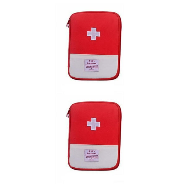 Kearding Bolsa de almacenamiento con cierre de cremallera de emergencia de tela Oxford, píldoras de supervivencia para viajes, estuches Type2 NO2