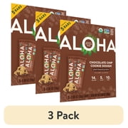 (3 pack) Aloha Plant-Based Protein Bars, 14g Protein, Chocolate Chip Cookie Dough, 5 Pack