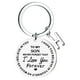 thumbnail image 1 of Llaveros para mujer, llavero de billetera, llavero de auto, llavero DIY para mi hijo, llavero de acero inoxidable con apellido de 26 letras, 2,5 cm, decoraciones de moda, 1 of 4