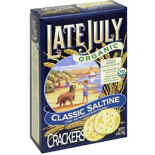 Late July Organic Classic Saltine Crackers, 6 oz (Pack of 12) Walmart