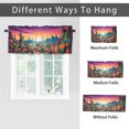 thumbnail image 6 of Cactus Valance Curtain for Kitchen Tropical Plants Flowers Succulent Desert Mountain Landscape Window Valance for Living Room Bedroom, Kitchen Valance Rod Pocket Window Curtain 54 by 18 in, 1 Panel, 6 of 6