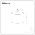 thumbnail image 5 of Simpli Home Connor 18 inch Wide Boho Round Pouf in Distressed Navy Blue Genuine Leather, 5 of 6