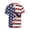 American Flag Design, variant on HELLHERO Moisture Wicking Men's Short Sleeve Button Shirt, Breathable Skin Friendly Men's Short Sleeve Shirt for Travel Resort, Cactus Calf