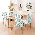 thumbnail image 2 of Floral Chair Covers Watercolor Eucalyptus Round Leaves Silver Background Chair Covers Set of 4 for Dining Room Dining Chair Slipcover Washable Removable for Kitchen Hotel Universal Size, 2 of 4