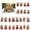 Style E, variante sur 24 Pcs Pendentif Capybara de Noël en Acrylique 2D, Ornement de Sapin de Noël, Compte à Rebours de l'Avent de Noël, Boîte Surprise, Cadeau de Noël pour Enfants