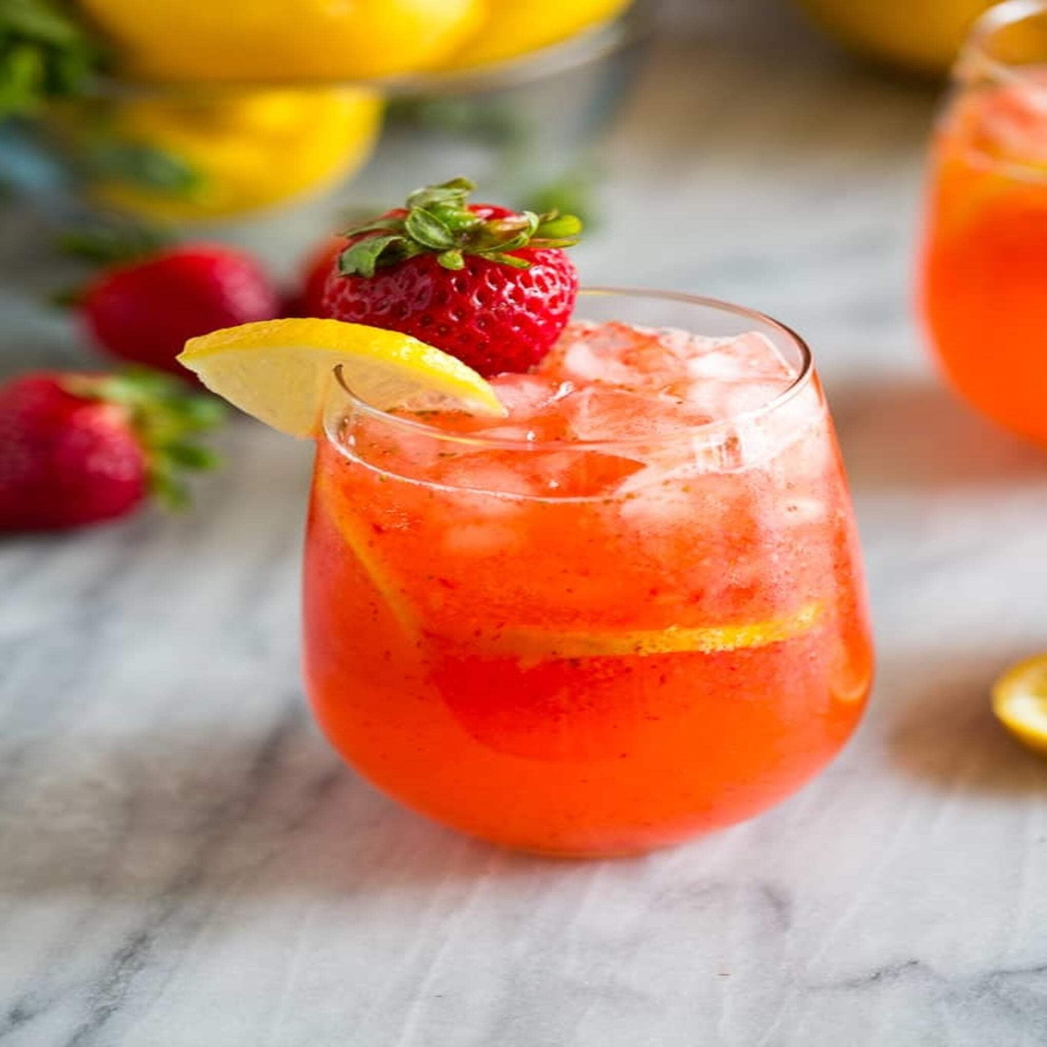Coolbreeze Beverages Ready To Use Granita Slush Flavor Syrup, Frozen Drink Machine Mix - One Case (Six 1/2 Gal Bottles) - Strawberry Lemonade Slush