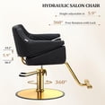 thumbnail image 4 of UBesGoo Barber Chair, Heavy Duty Salon Stool, Hydraulic Pump 360° Swivel, Black Gold, 4 of 7
