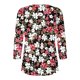thumbnail image 5 of Blusas para las Mujeres Casual, 3/4 Manga Floral Estampado Camiseta de Moda Top Hecho de Poliéster Transpirable Suave para el Uso Diario de Primavera Otoño, Tops de Blusa para las Mujeres, 5 of 5