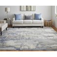 thumbnail image 4 of 2' X 3' Blue Gray And Tan Abstract Power Loom Distressed Area Rug, 4 of 6