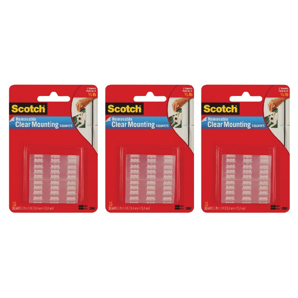 Scotch Mounting Squares Removable 3M 859 Damage Free Double Sided