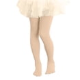 thumbnail image 2 of YOUYEDIAN Girls Ballet Tights Toddler Soft Footed Dance Tights Kids Stretch Skinny Leggings (Complexion, S), 2 of 5