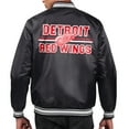 thumbnail image 2 of Men's Starter  Black Detroit Red Wings Printed Team Logo Satin Varsity Full-Snap Jacket, 2 of 2