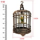 thumbnail image 5 of Jaula de Pájaros de Simulación, Jaula de Pájaros de en Miniatura con Pájaro, Colgante para 1:12, Sala de Estar, Bronce Sunnimix Jaula de pájaros en miniatura, 5 of 5