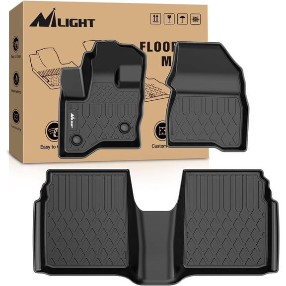 Nilight Floor Mats for Ford Flex 2009 2010 2011 2012 2013 2014 2015 2016 2017 2018 2019 All Weather Custom Fit Heavy Duty Floor Liners