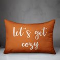 thumbnail image 3 of Creative Products Let's Get Cozy in Orange 14 x 20 Spun Poly Pillow, 3 of 3