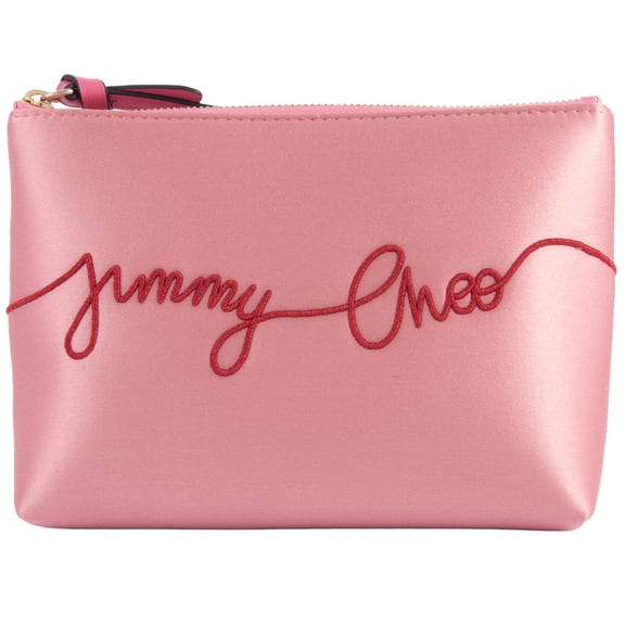 Pre-Owned Jimmy Choo Satin Pouch Pink Women's JIMMY CHOO