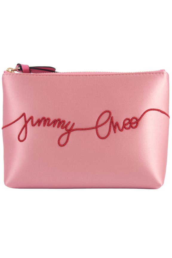 Pre-Owned Jimmy Choo Satin Pouch Pink Women's JIMMY CHOO (Good)