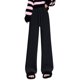 thumbnail image 1 of Pantalones de pierna ancha Gibobby para mujer cintura alta elástica en la espalda negro M, 1 of 5