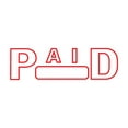 thumbnail image 2 of 2000Plus® Green Line Message Stamp, PAID, Red, 2 of 2