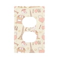thumbnail image 1 of DouZhe 1-Gang Duplex Outlet Cover, Paris Eiffel Tower Love Decorative Wall Plates, 1 of 7