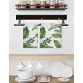 thumbnail image 3 of Green Leaves Kitchen Dish Towels for Drying Dishes Set of 3, Tropical Summer Botanical Watercolor Elegant Wooden Waffle Weave Microfiber Hand Tea Bathroom Towels Quick Dry & Absorbent Towel 15.7x23.6, 3 of 7
