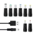 Universal Jack Charging Power Cord With 8 Interchangeable Plugs