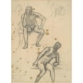 thumbnail image 3 of Pierre Puvis de Chavannes 14x18 Black Modern Framed Museum Art Print Titled - Sheet of Figure&nbsp;Studies, 3 of 5