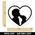 thumbnail image 2 of Dog Licking Boy's Face Heart Love Self-Inking Rubber Stamp Ink Stamper - Orange Ink - Mini 1/2 Inch, 2 of 7