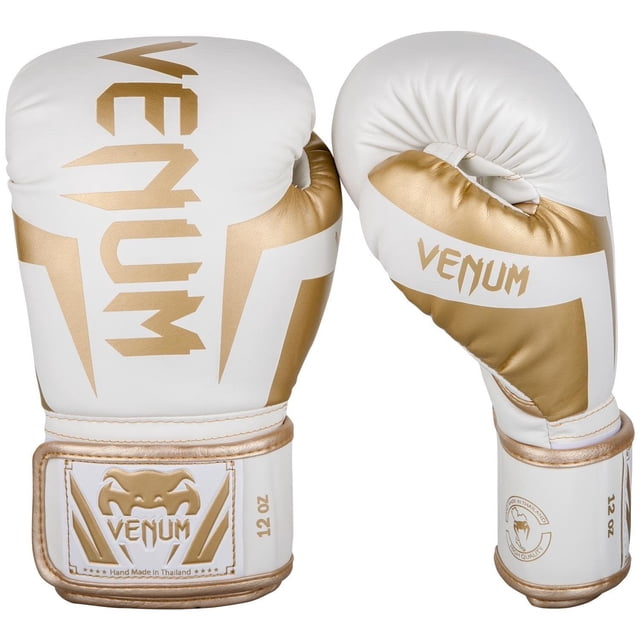 Guantes de Boxeo Venum Elite Blanco Dorado