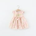 thumbnail image 2 of QTOCIO Toddler Girls Dresses, Baby Girl Summer Clothes, Toddler Kids Baby Girls Fashion Cute Sleeveless Sweet Flower Print Ruffle Princess Dress, Pink, 18 Months, 2 of 8