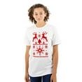 thumbnail image 3 of Ugly Christmas Reindeer Pattern Graphic T Shirt Men or Women Brisco Brands S, 3 of 6