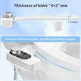 thumbnail image 6 of SAMODRA Non-Electric Bidet - Self Cleaning Dual Nozzle (Frontal and Rear Wash) Fresh Water Bidet Toilet Seat Attachment with Independent Adjustable Water Pressure (Classic Silver), 6 of 8