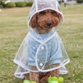thumbnail image 4 of Paokuoon Imperméable Transparent pour Chien, Imperméable pour Animaux, Design à Boutons-Pression, Capuche Réglable, Coupe-Vent, Doux, 4 of 7