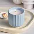 thumbnail image 3 of Better Homes & Gardens Fluted Jar Candle with 1 Wick, Light Blue Mist, 8 oz, 3 of 9