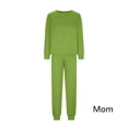 thumbnail image 2 of WREESH 2025 Womens Plaid Print Christmas Family Matching Pajamas 2-Piece Set Cozy Holiday Lounge Pants Tee Sleepwear Homewear, 2 of 7