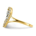 thumbnail image 4 of Primal Gold 10 Karat Yellow Gold with White Rhodium-plated I LOVE YOU Cubic Zirconia Heart Ring, 4 of 5