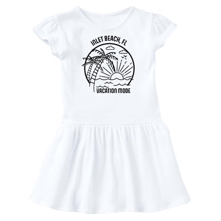 

Inktastic Summer Vacation Mode Inlet Beach Florida Gift Toddler Girl Dress