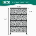 thumbnail image 2 of Gaderth Metal Privacy Screen,Decorative Privacy Fence,Weather-Resistant Rustproof Room Divider With Stand,Freestanding Privacy Panels For Patio Deck Lawn Garden Landscape, 2 of 8