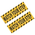 thumbnail image 2 of Watch Your Step Safety Stickers with Anti Slip Tape for Stairs and Walkways PVC Yellow 2pcs, 2 of 9