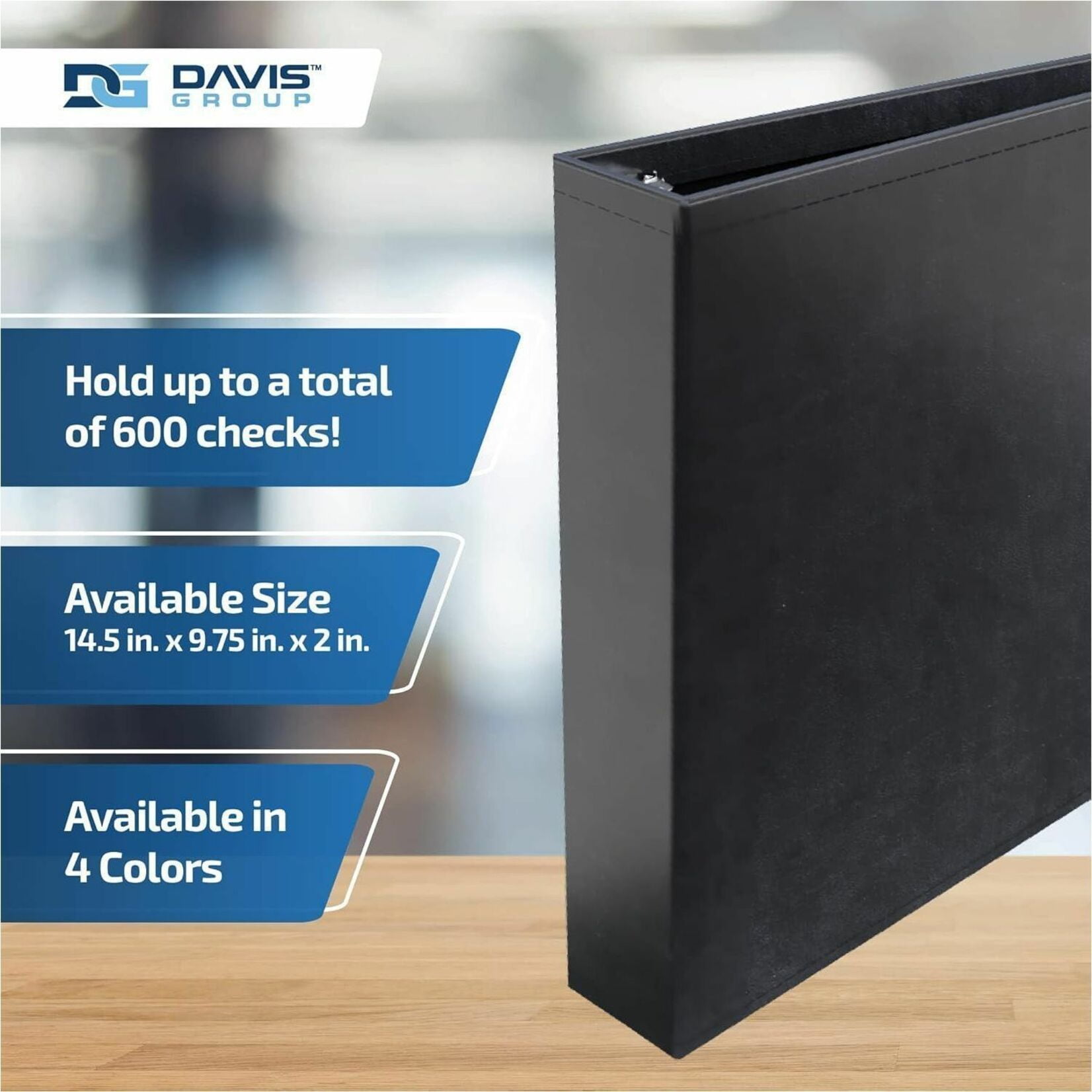 Davis Group Premium 3-Up Business Checkbook Binder (3upam01)
