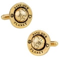 thumbnail image 1 of Save Our Planet Gold Global Warming Cufflinks, 1 of 1