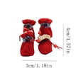 thumbnail image 3 of Xecvkr Winter Dog Shoes Fleece Warm Boots Reflective Tape Drawstring Anti Slip Claw Cover Breathable Puppy Pet Walking Outdoor Red, 3 of 6
