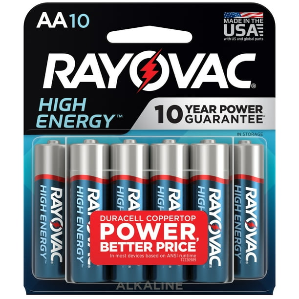 Rayovac High Energy Aa Batteries (10 Pack), Double A Batteries - Walmart.com Rayovac High Energy Aa Batteries (10 Pack), Double A Batteries - Walmart.com