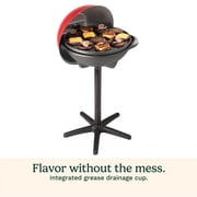 Cuisinart Indoor/Outdoor Electric Grill, 2-in-1 Portable BBQ with Nonstick Cooking Surface, Electric Grill Outdoor with Adjustable Heat