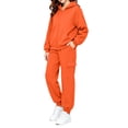 thumbnail image 3 of OGLCCG Girls Sweatsuits 2pcs Sets,Fleece Zip Up Hoodie and Joggers Sweatpants Set, 2-Piece Girls Jogger Set, Sizes 5-6, 3 of 6