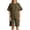 a-Army Green43474, variant on Womens Solid Color Ribbed Knit Two Piece Outfit Crew Neck Short Sleeve Top High Waist Bermuda Shorts Casual Matching Set For Loungewear Daily Wear Leisure Set