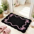 thumbnail image 5 of Bow Knot Bath Mat, Soft Absorbent Artificial Rug for Bathroom Floor, Non-Slip Bedroom Home Decor Entryway Mat, Indoor Living Room Display Enhancement, 15.75" x 23.62", KTFgvq, 5 of 7