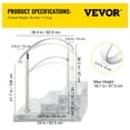 thumbnail image 5 of VEVOR Brand 1-3 Steps Handrail Rackable to a range of 0°to 45°Matte White Stair Rail Wrought Iron Handrail with Installation Kit Hand Rails for Outdoor Steps, 5 of 10