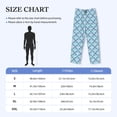 thumbnail image 2 of Salouo Blue Fish Scale Texture Print Pajama Pants for Men, Lounge Pants Elastic Waistband Casual Men's sleepwear Loungewear Sleep Pajama Pant -Medium, 2 of 7